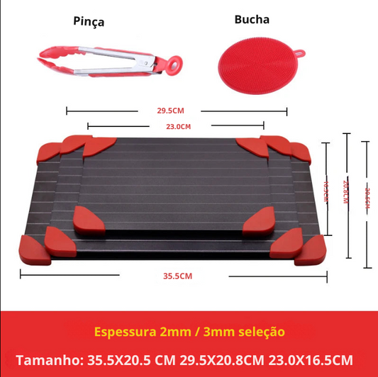 Bandeja Descongelante – Descongele Alimentos de Forma Segura e Eficiente
